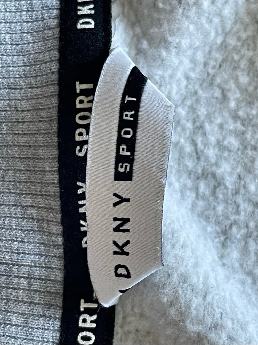 DKNY Gray Crewneck Sweater with Rhinestone City Motif - Picture 2 of 5